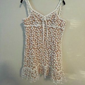 Floral White Lace Dress